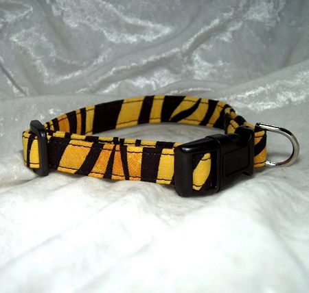Yellow Zebra Dog collar